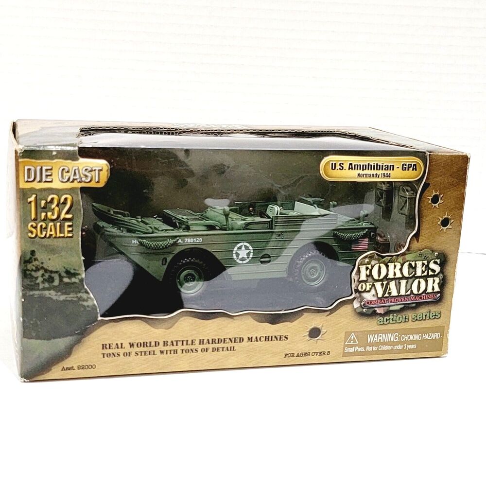 Forces of Valor 1944 US Amphibian Jeep Normandy 1:32 Die Cast Vehicle 92000 NEW
